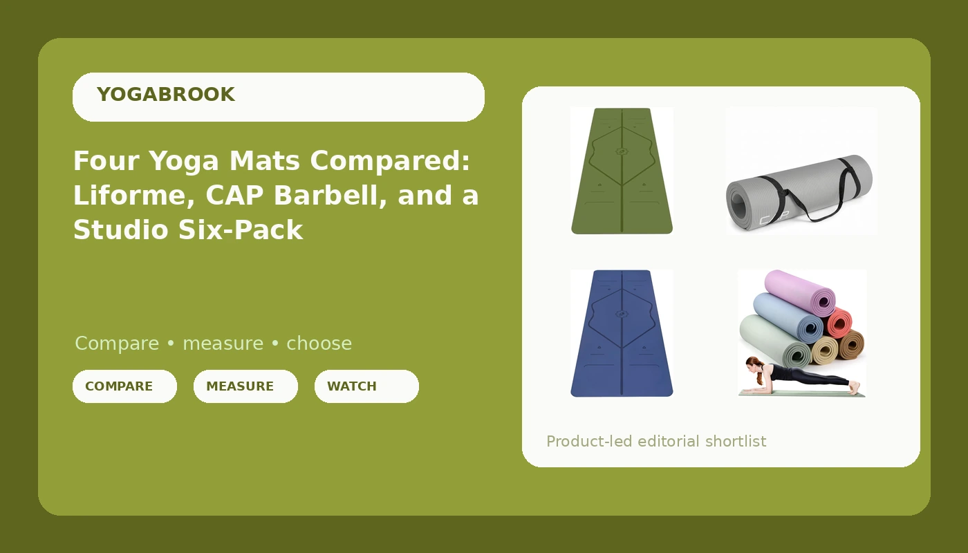 Four Yoga Mats Compared: Liforme, CAP Barbell, and a Studio Six-Pack