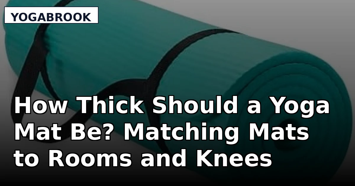 How Thick Should a Yoga Mat Be? Matching Mats to Rooms and Knees