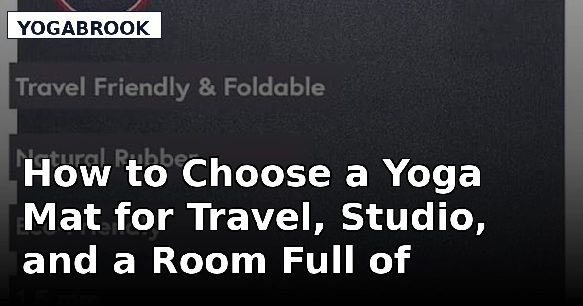 How to Choose a Yoga Mat for Travel, Studio, and a Room Full of Students