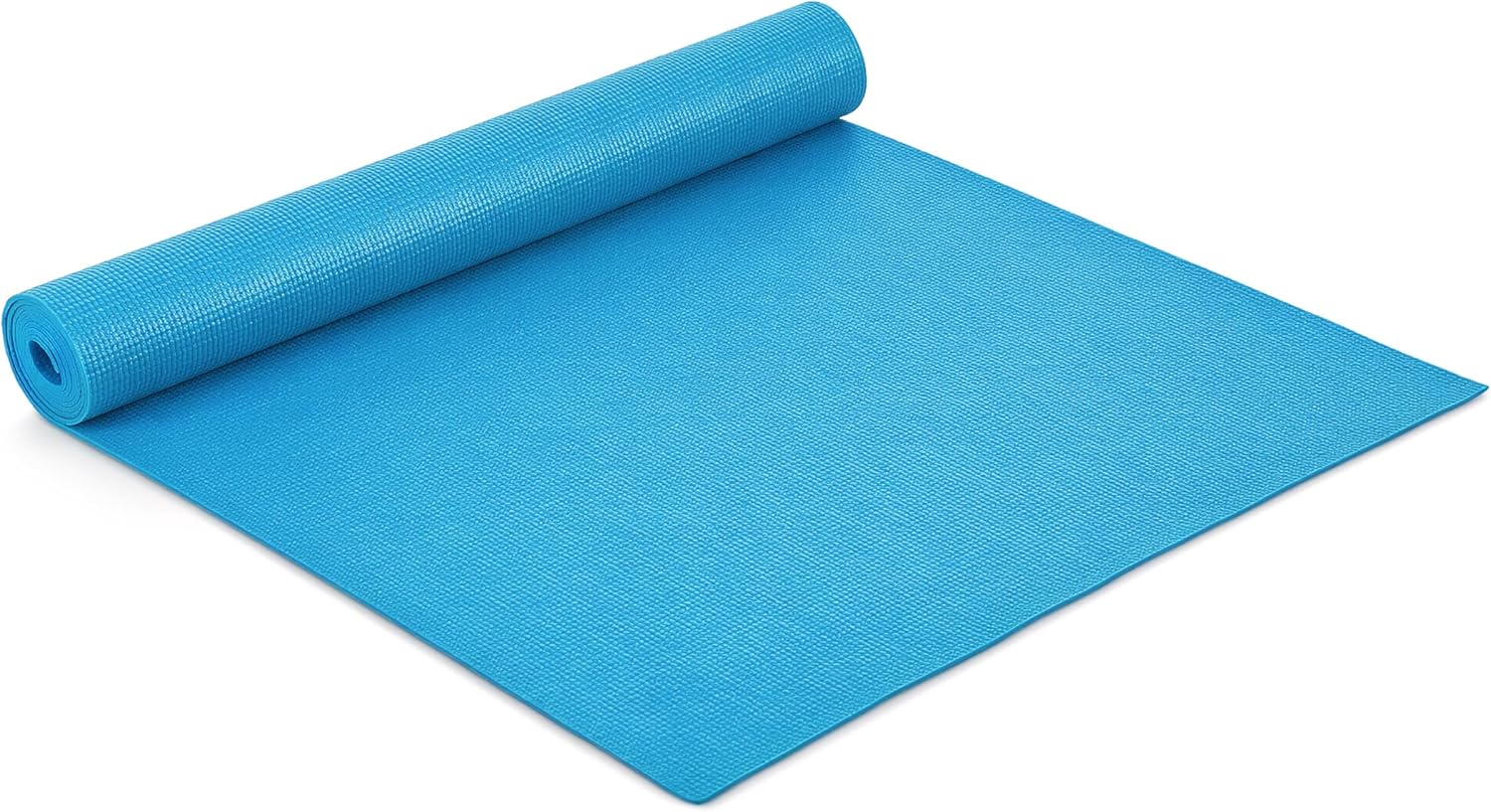 CAP Non-Slip Yoga Mat for Home Workout and Pilates, Lightweight Exercise Fitness Mat with Textured Grip Surface, Portable Roll-Up Yoga Mat