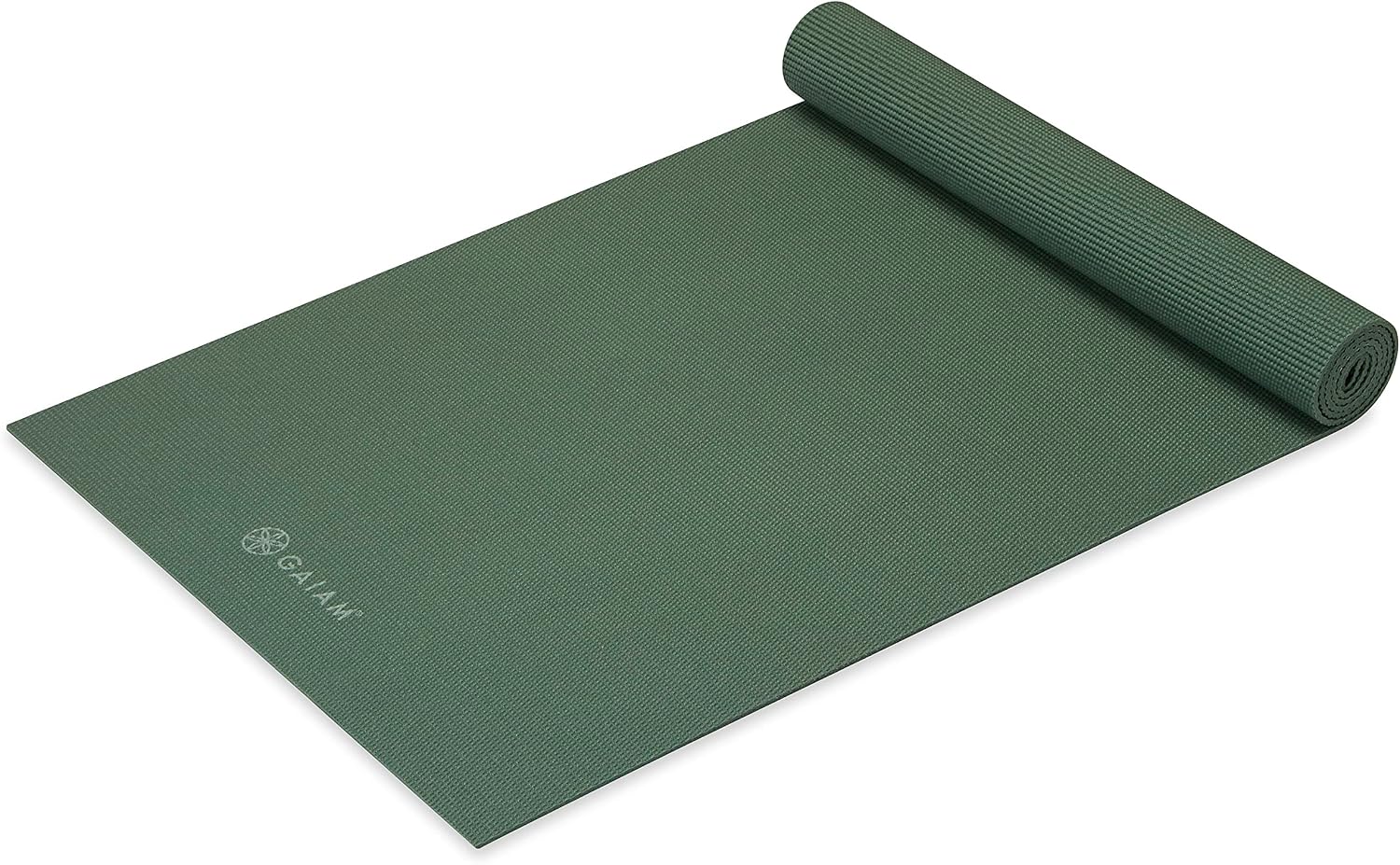 Gaiam Yoga Mat - Premium 5mm Solid Thick Non Slip Exercise &amp; Fitness Mat for All Types of Yoga, Pilates &amp; Floor Workouts (68" x 24" x 5mm)
