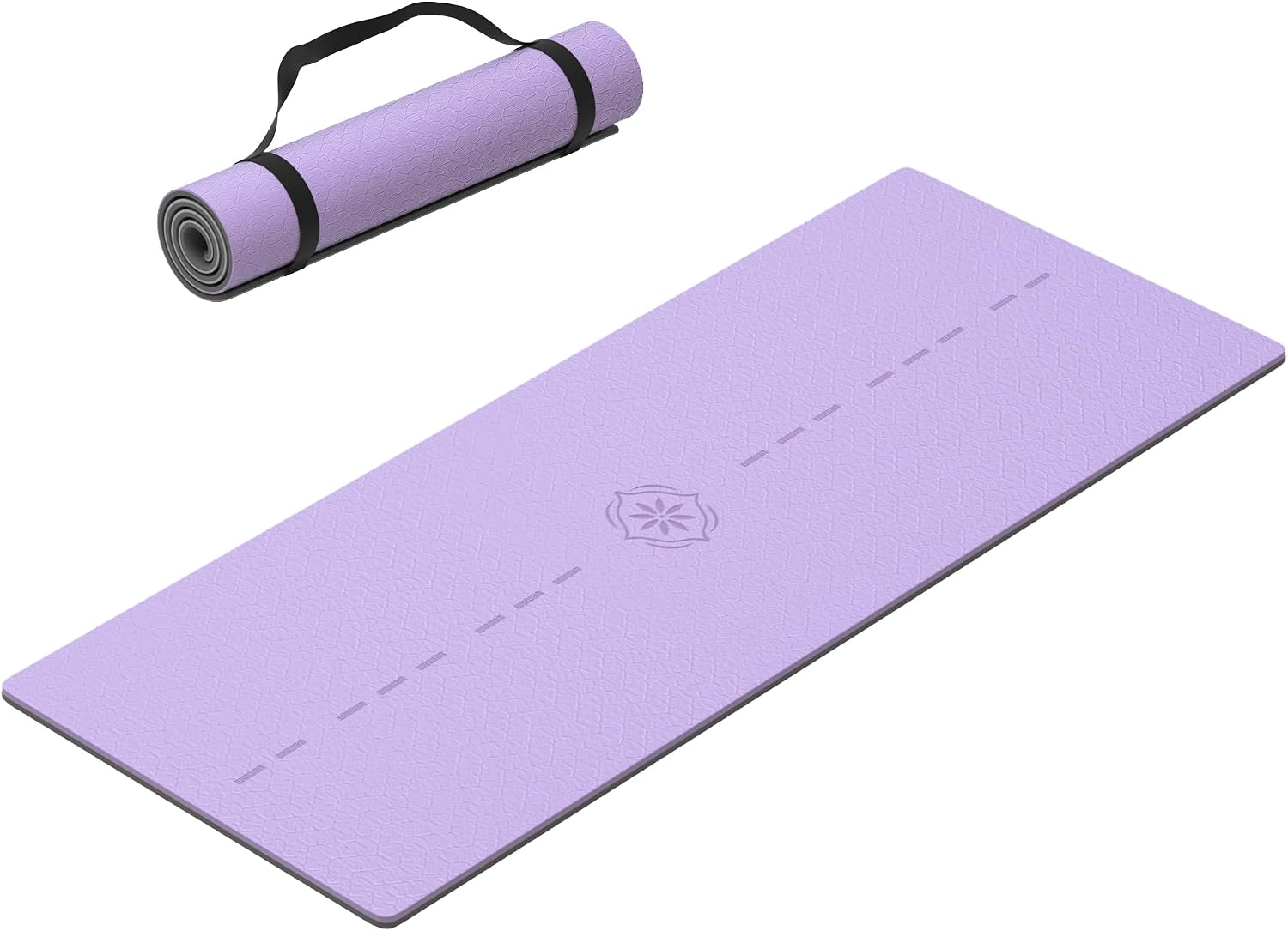 TPE Yoga Mats 72" x 24", 8mm Non-Slip Exercise Mat with Carry Strap