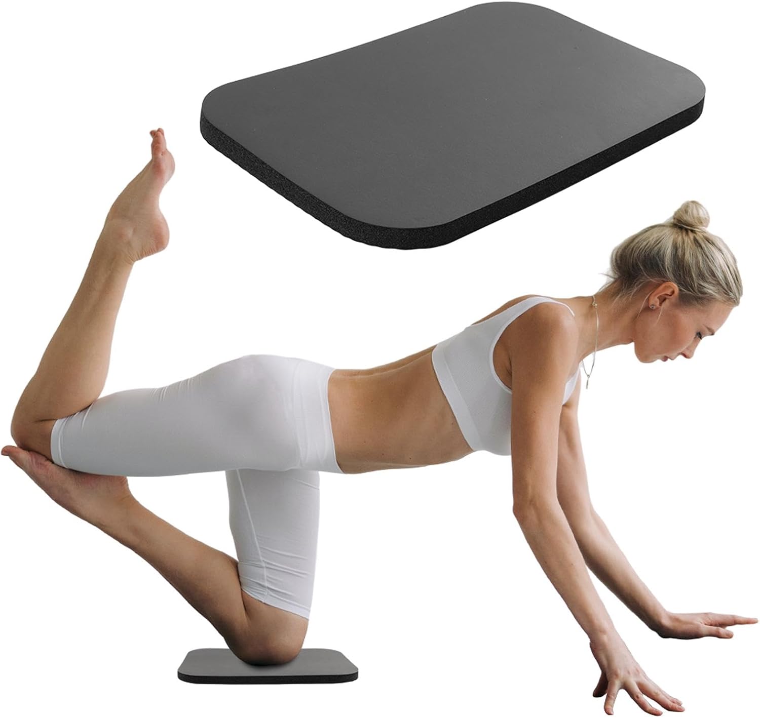 Yoga Knee Pad Cushion, 0.6 Inch (15mm) Mini Yoga Mat for Home Workout